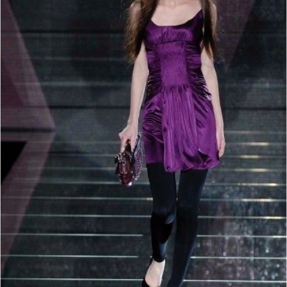 VERSACE - fw 2006 vintage pleated silk dress